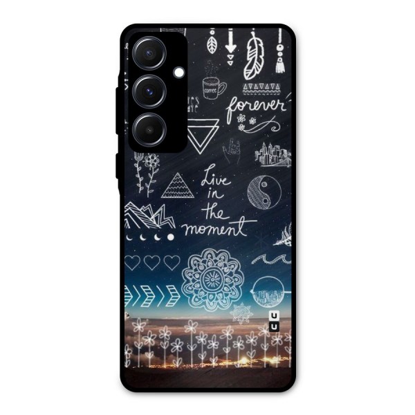 Live In The Moment Metal Back Case for Galaxy A55