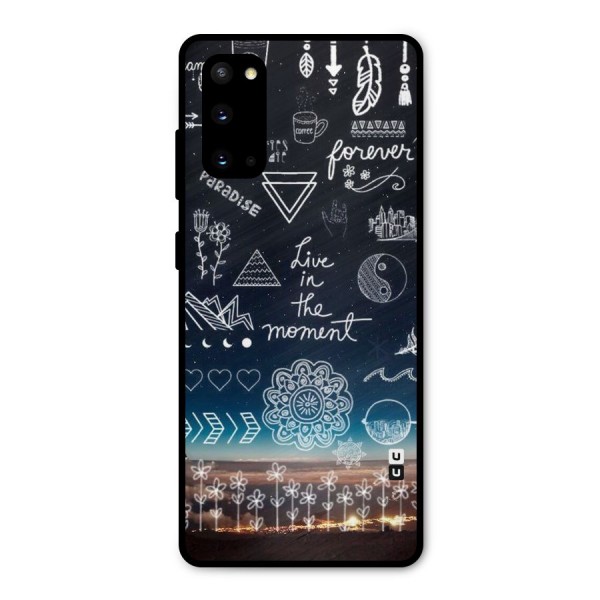 Live In The Moment Metal Back Case for Galaxy S20