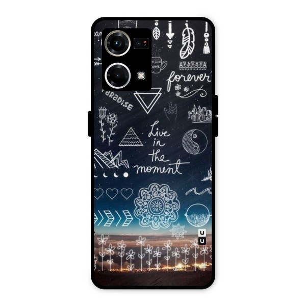 Live In The Moment Metal Back Case for Oppo F21 Pro 4G