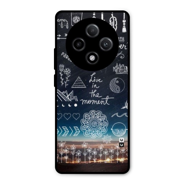 Live In The Moment Metal Back Case for Oppo F27 Pro Plus
