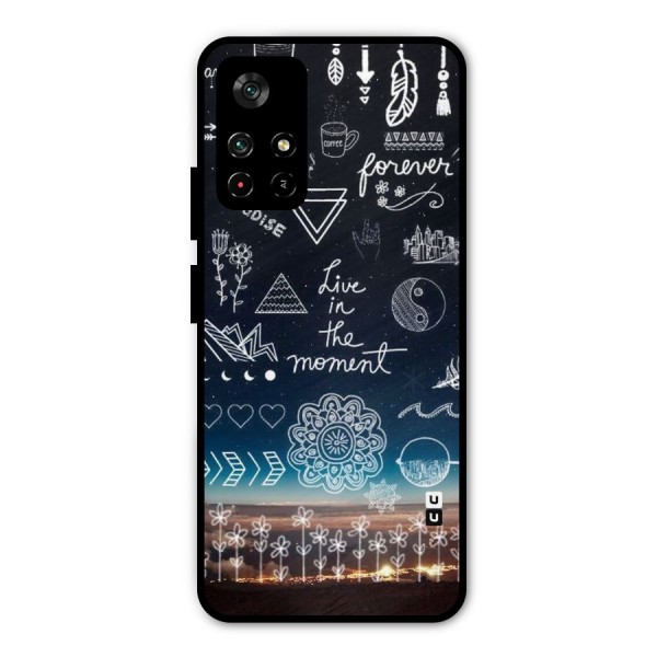 Live In The Moment Metal Back Case for Poco M4 Pro 5G