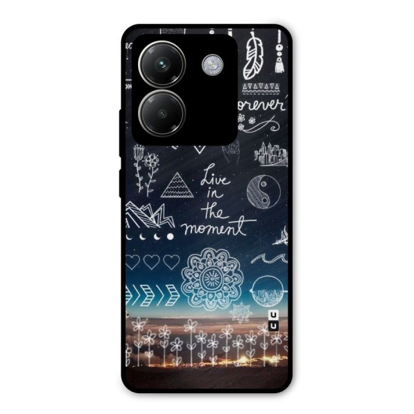 Live In The Moment Metal Back Case for Poco M7 Pro 5G
