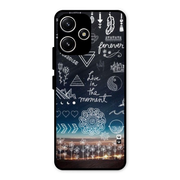 Live In The Moment Metal Back Case for Redmi 12 5G