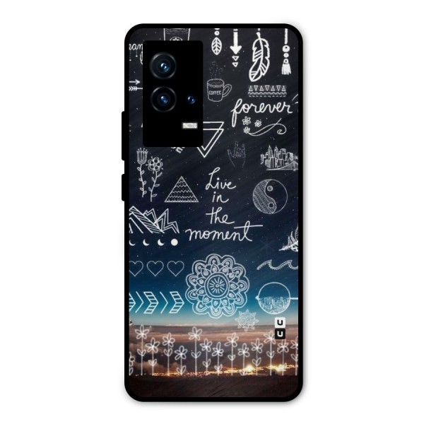 Live In The Moment Metal Back Case for iQOO 9 5G