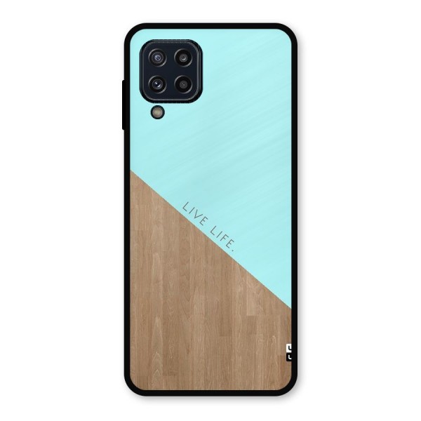 Live Life Metal Back Case for Galaxy M32