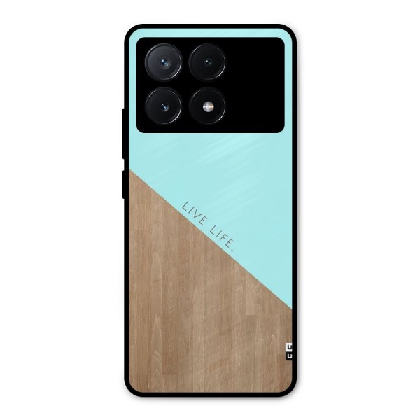 Live Life Metal Back Case for Poco X6 Pro
