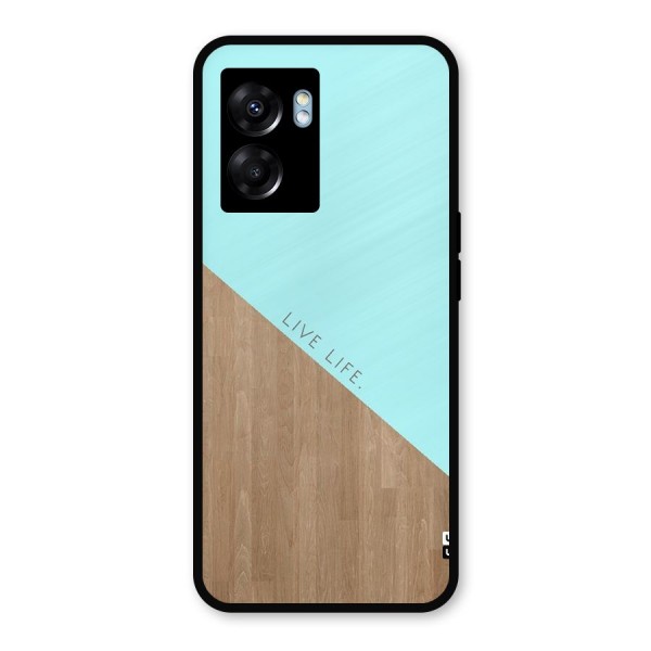 Live Life Metal Back Case for Realme Narzo 50 5G