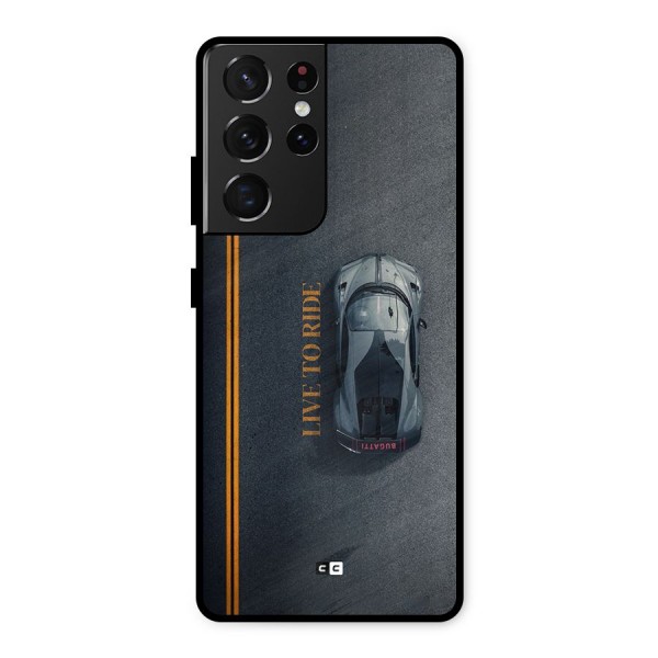 Live To Ride Metal Back Case for Galaxy S21 Ultra 5G