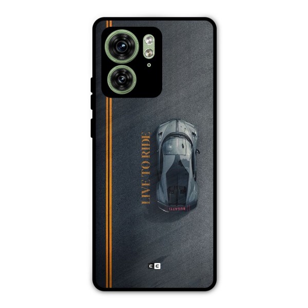 Live To Ride Metal Back Case for Motorola Edge 40 5G