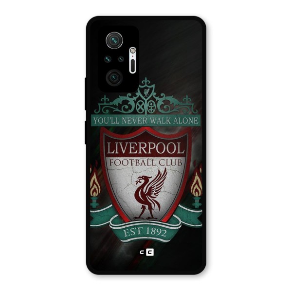 LiverPool FootBall Club Metal Back Case for Redmi Note 10 Pro Max