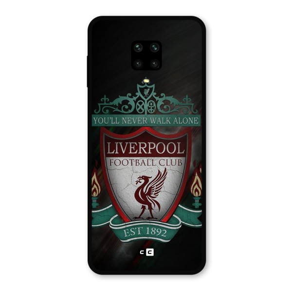 LiverPool FootBall Club Metal Back Case for Redmi Note 9 Pro Max