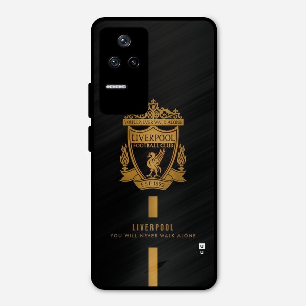 LiverPool Never Walk Alone Metal Back Case for Poco F4 5G