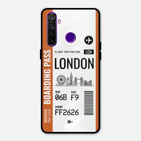 London Boarding Pass Metal Back Case for Realme 5 Pro