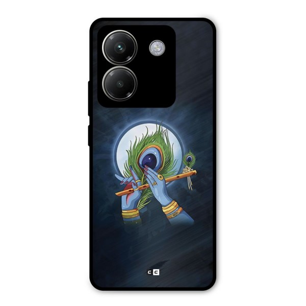 Lord Krishna Flute Metal Back Case for Poco M7 Pro 5G