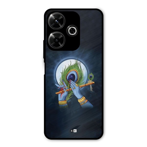 Lord Krishna Flute Metal Back Case for Redmi 13 5G