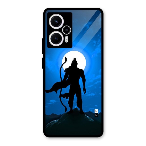 Lord Ram Illustration Glass Back Case for Poco F5