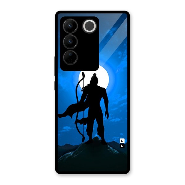 Lord Ram Illustration Glass Back Case for Vivo V27 Pro