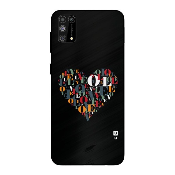 Love Abstract Heart Art Metal Back Case for Galaxy M31