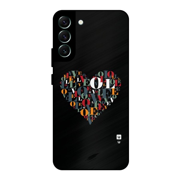 Love Abstract Heart Art Metal Back Case for Galaxy S22 Plus 5G