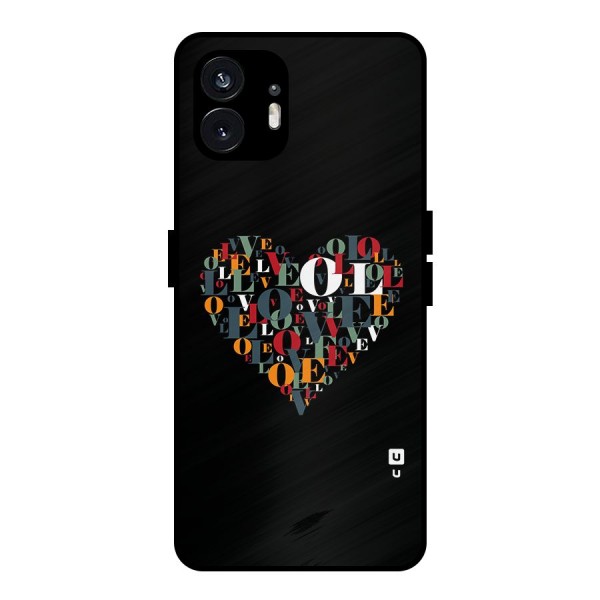 Love Abstract Heart Art Metal Back Case for Nothing Phone 2