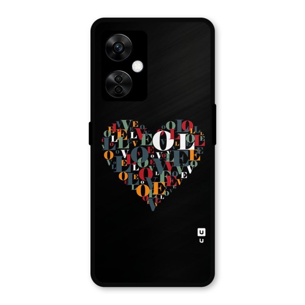 Love Abstract Heart Art Metal Back Case for OnePlus Nord CE 3 Lite