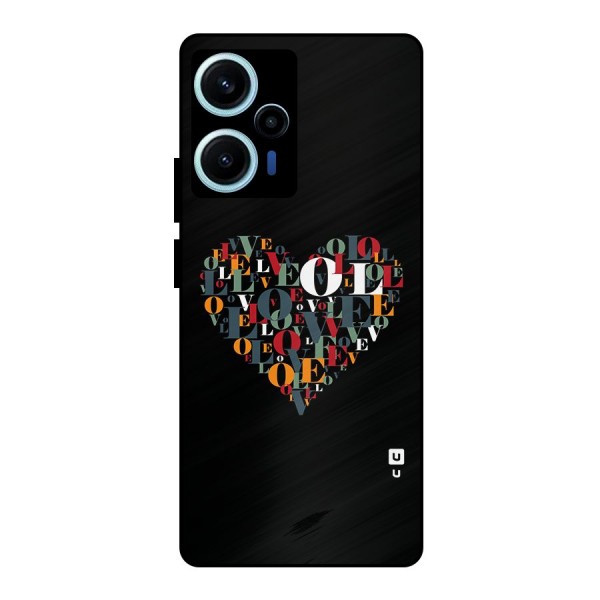 Love Abstract Heart Art Metal Back Case for Poco F5