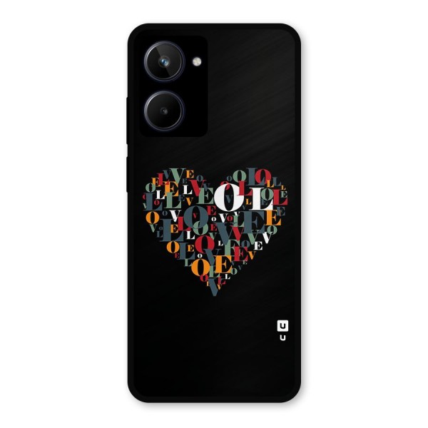 Love Abstract Heart Art Metal Back Case for Realme 10
