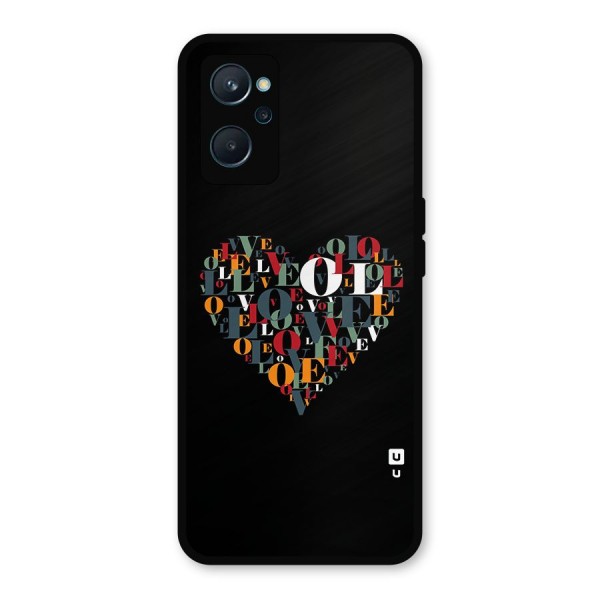 Love Abstract Heart Art Metal Back Case for Realme 9i