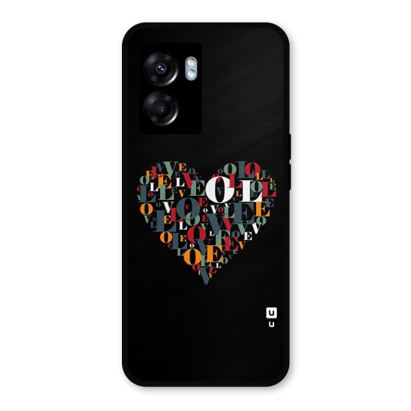 Love Abstract Heart Art Metal Back Case for Realme Narzo 50 5G
