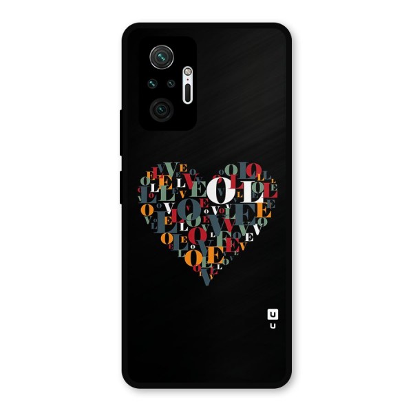 Love Abstract Heart Art Metal Back Case for Redmi Note 10 Pro Max