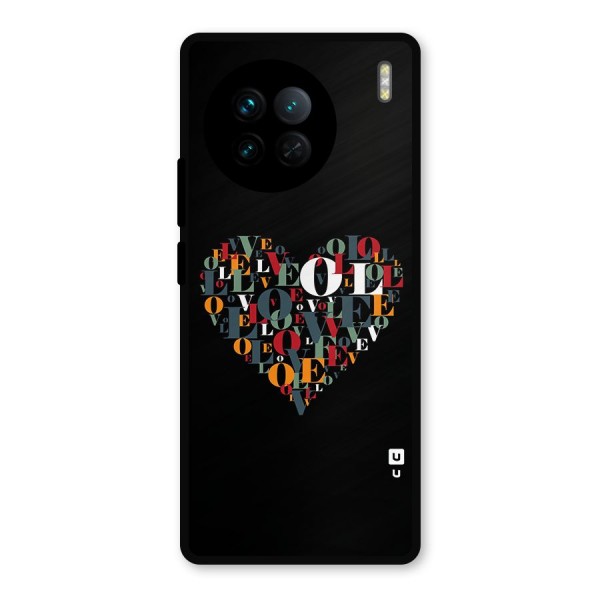 Love Abstract Heart Art Metal Back Case for Vivo X90