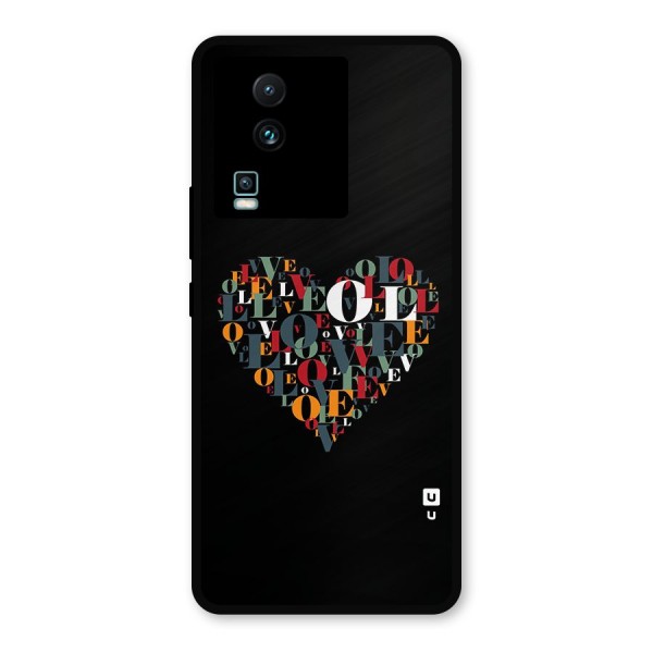 Love Abstract Heart Art Metal Back Case for iQOO Neo 7 Pro