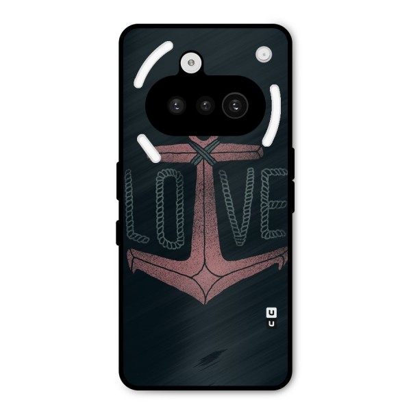Love Anchor Form Metal Back Case for Nothing Phone 3a