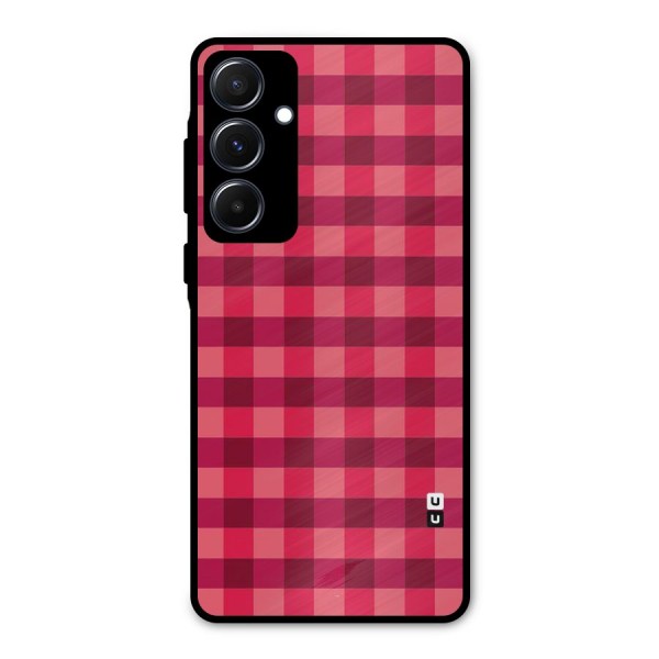 Love Checks Metal Back Case for Galaxy A55