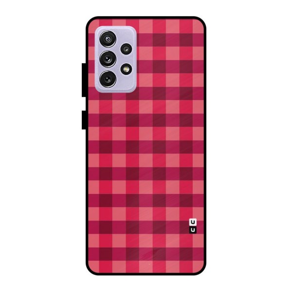 Love Checks Metal Back Case for Galaxy A72