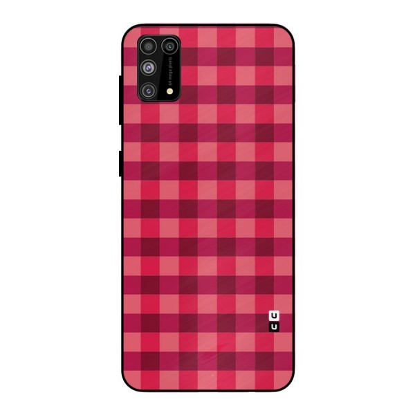 Love Checks Metal Back Case for Galaxy F41