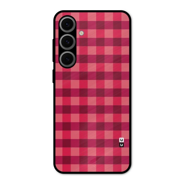 Love Checks Metal Back Case for Galaxy S24 FE
