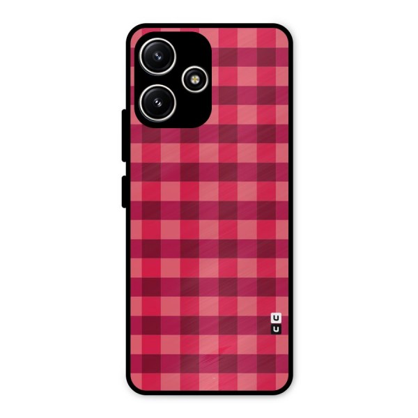 Love Checks Metal Back Case for Redmi 12 5G