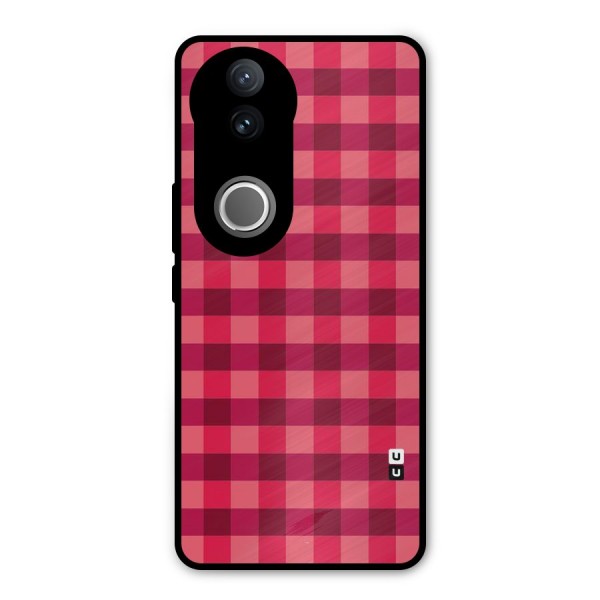 Love Checks Metal Back Case for Vivo V50e