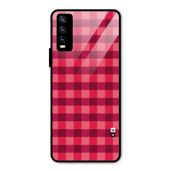 Love Checks Metal Back Case for Vivo Y20i