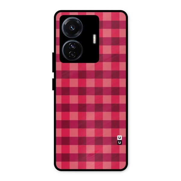 Love Checks Metal Back Case for iQOO Z6