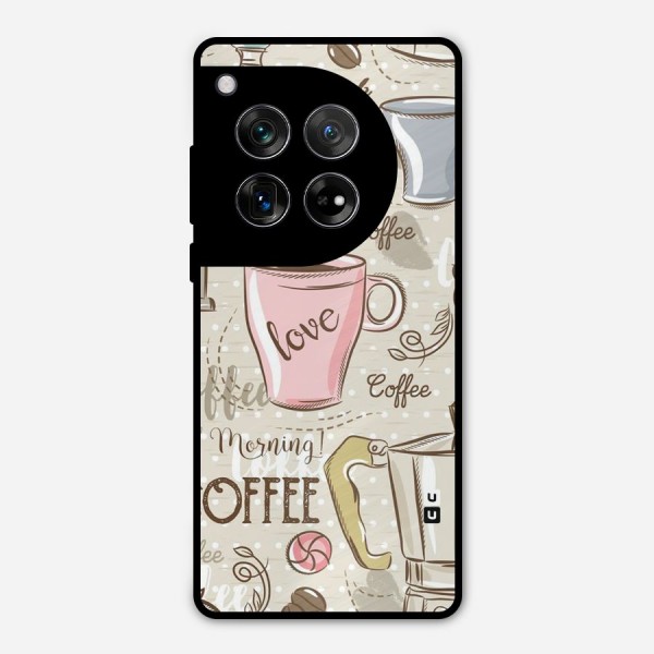 Love Coffee Design Metal Back Case for OnePlus 12