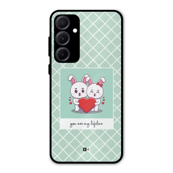 Love Lifeline Metal Back Case for Galaxy A35