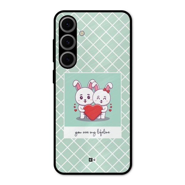 Love Lifeline Metal Back Case for Galaxy S24 FE