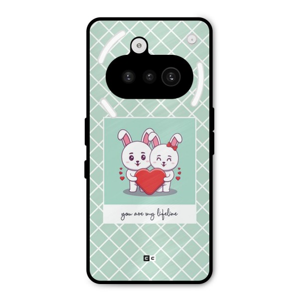 Love Lifeline Metal Back Case for Nothing Phone 3a