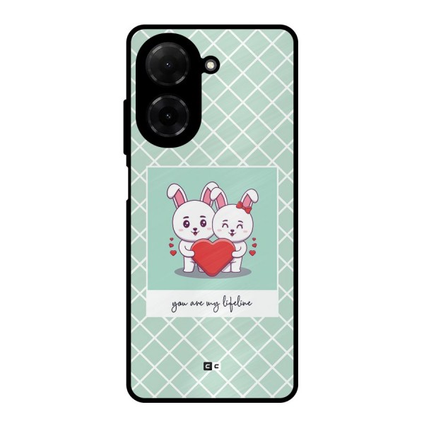Love Lifeline Metal Back Case for Poco C71