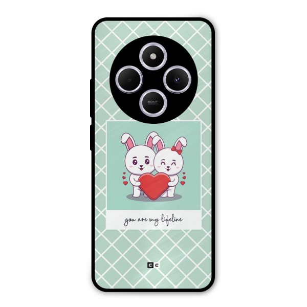 Love Lifeline Metal Back Case for Poco C75 5G