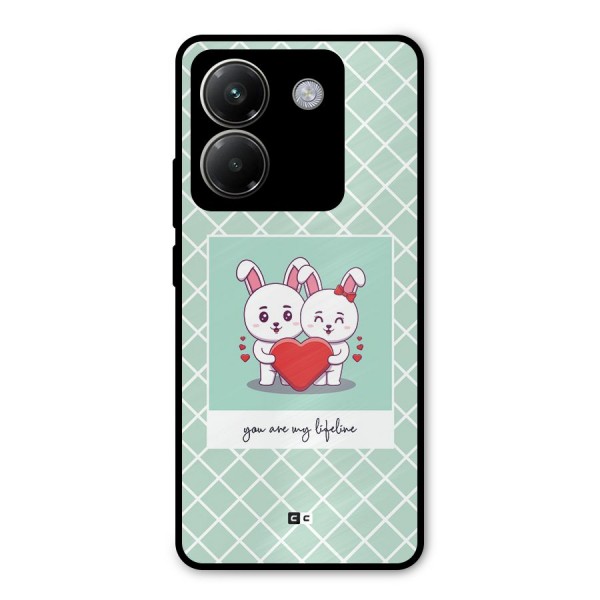 Love Lifeline Metal Back Case for Poco M7 Pro 5G