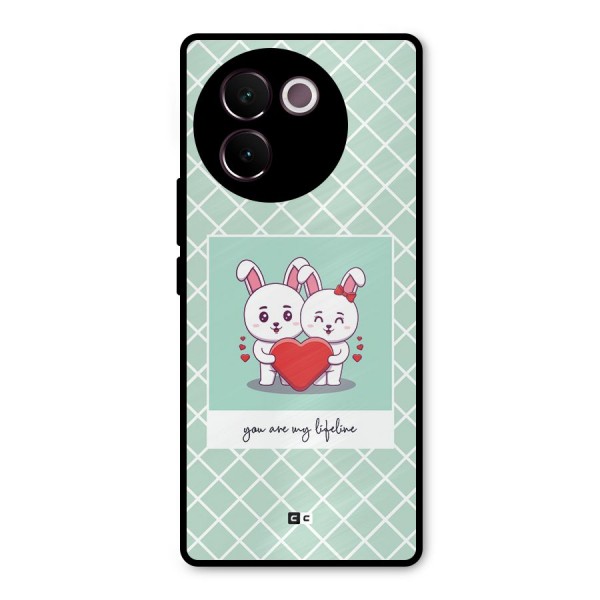 Love Lifeline Metal Back Case for Vivo V30e