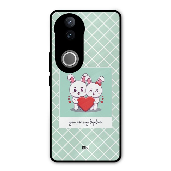 Love Lifeline Metal Back Case for Vivo V50e